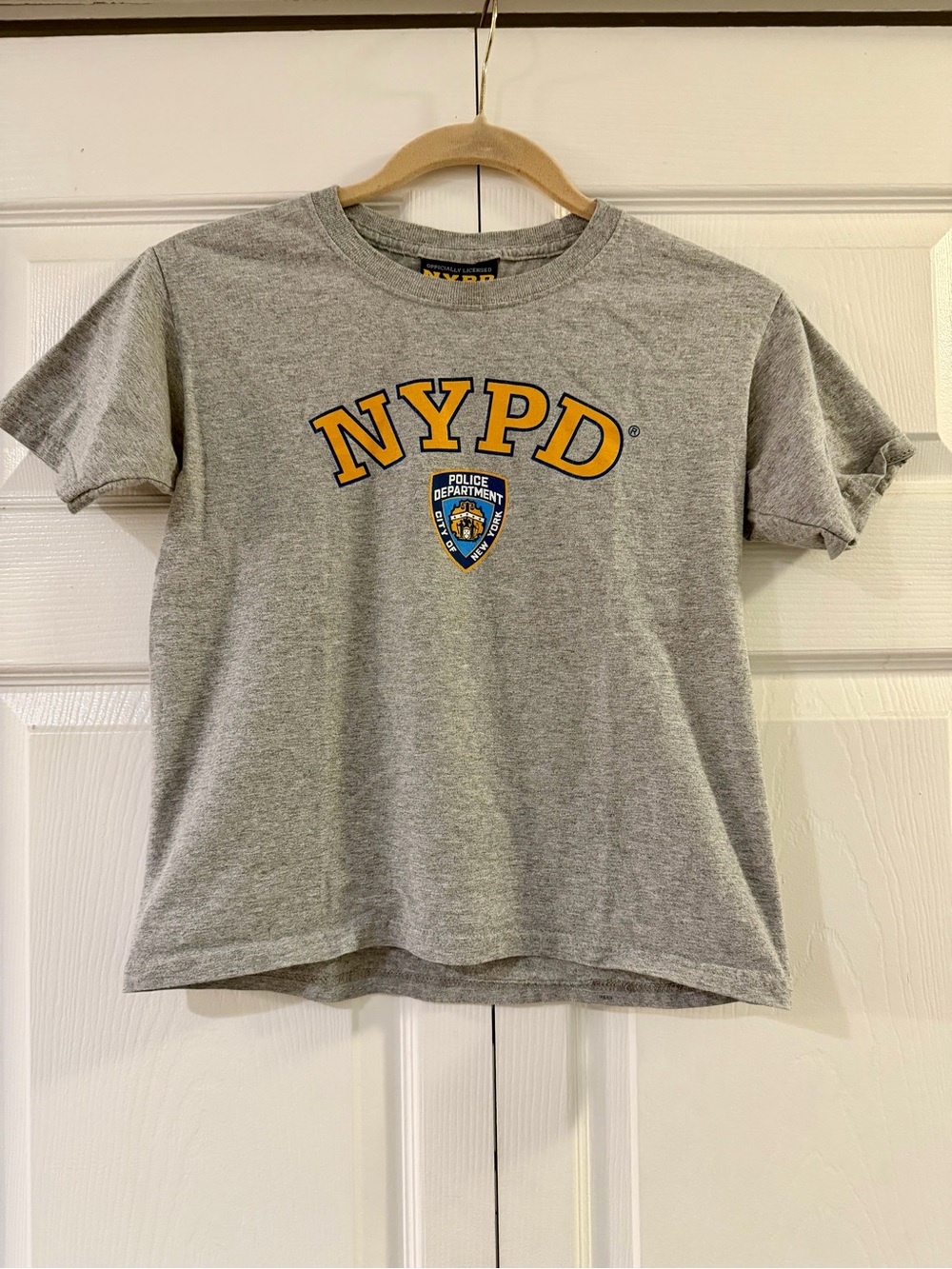 Kids Grey NYPD Graphic Tee - Short Sleeve Crewneck